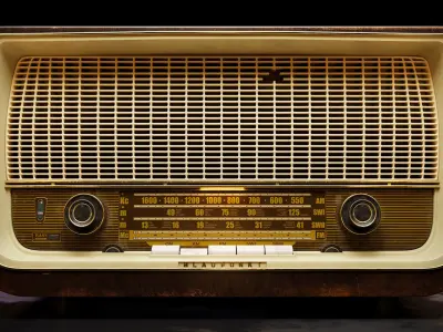 Old Antique Radio 3D model