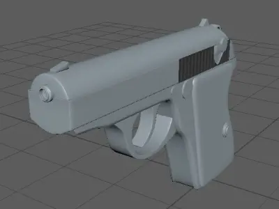 Pistol Low-poly 3D model order