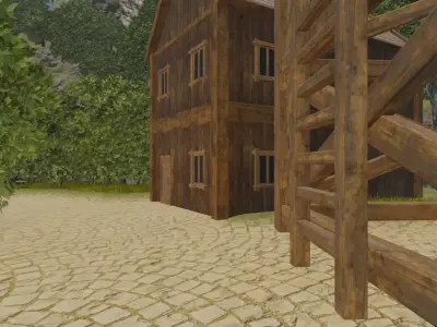 Mountain Village Pathway 3D model