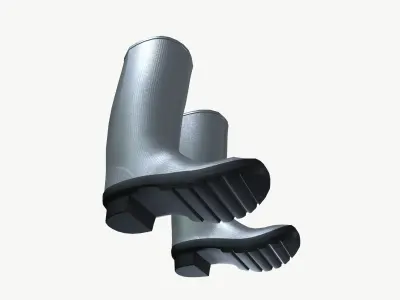 Heat resistant safety shoes 3D model