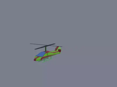 low-polygonal pack of flying objects Low-poly 3D model