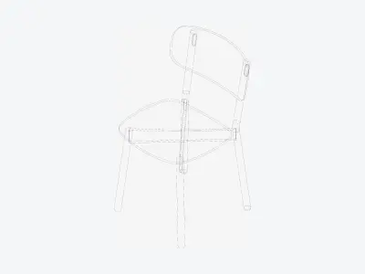 Chair - Timberline Low-poly 3D model