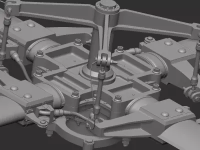 Black Hawk Rear Rotor Assembly 3D print model