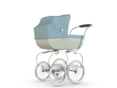 Vintage  Baby Stroller 3D model