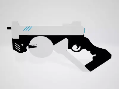 Sci-fi pistol Low-poly 3D model purchase