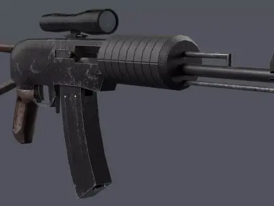 Realistic Weapon Pack Low-poly 3D model