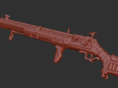 Stylized  musket  3D model