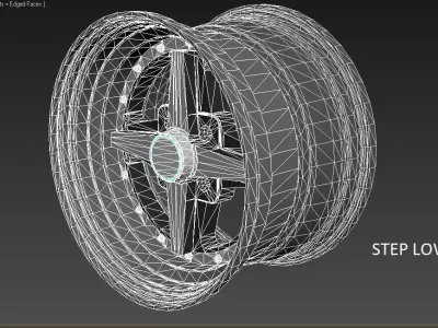 Wheels Work Equip 01 Low-poly 3D model
