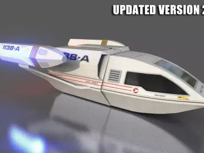 Type6  ShuttleVariant Low-poly 3D model