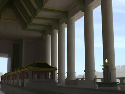 ba sing se train station from avatar the last airbender 3D model