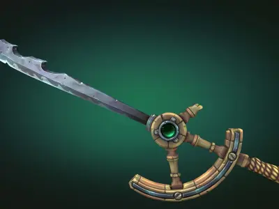 Coastal sword Low-poly 3D model
