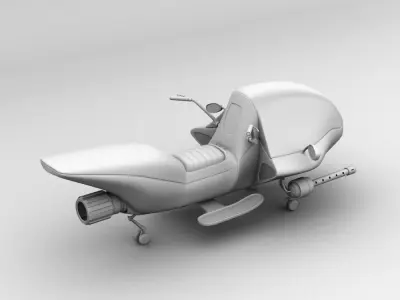 JetBike motorcycle Free 3D model