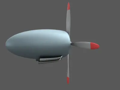 plane engine Low-poly 3D model by gameready2018