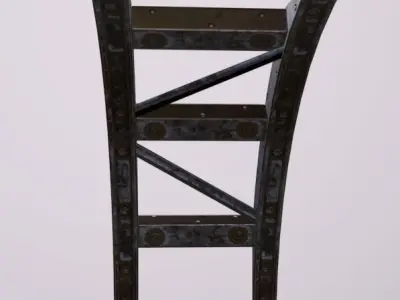 Crane Bend Support Low-poly 3D model