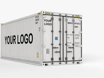 20ft GENERIC Container Reefer CARRIER- PSD edit 3D model