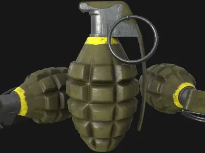 Mk2 Grenade Low-poly 3D model buy