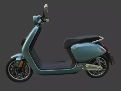 Stylized Electric Scooter 3D Model 3D model
