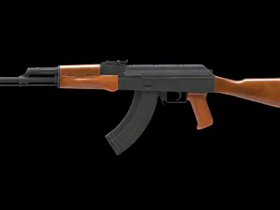 AKM Low Poly ak - rifle Low-poly 3D model