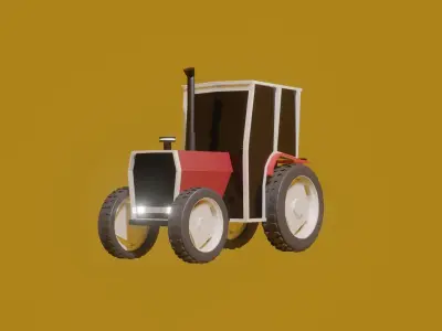 Massey Ferguson 398 Tractor Low-poly 3D model