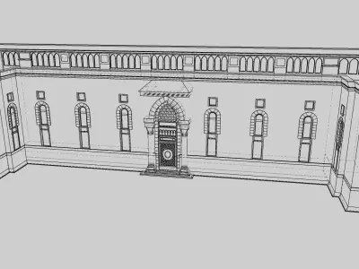Mosque Block 3 Low-poly 3D model