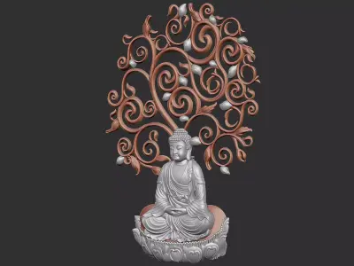 Buddha wall decor  3D print model