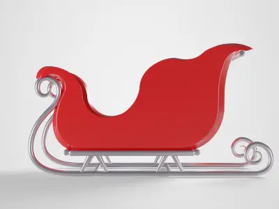 Santa Claus sleigh  3D model purchase