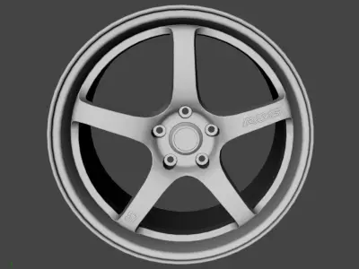 WHEEL BASED on RAYS 57 CUSTOM 3D model