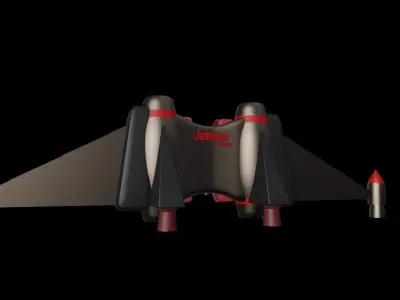 Jetpack jetman cyraxz technology black lava edition 3D model