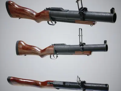 Grenade Launcher  Low-poly 3D model