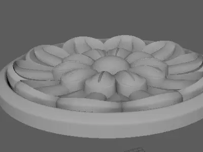 rosette flower 3D model 40