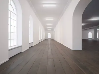 Art Museum Gallery Interior 36 Low-poly 3D model