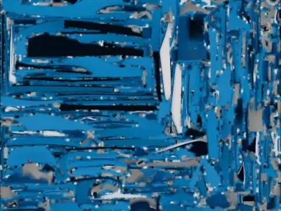 Sleek Blue Sports Boat 3D Model Low-poly 3D model