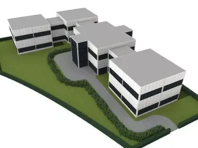Office buildings 3D model