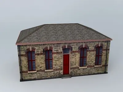 Eco Rail Platform Building Dummy! Old Steam Days Free 3D model