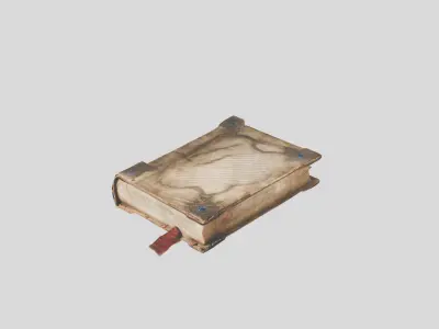 Old Antique Book The Codex Low-poly 3D model