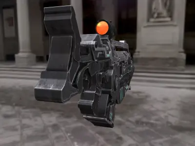 Machine Gun Concept Low-poly 3D model