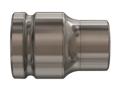 Soquete Curto 10 mm x 3-8 pol Short Socket 3D model