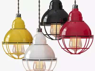 Chandelier Garage Retro Color Light 3D model