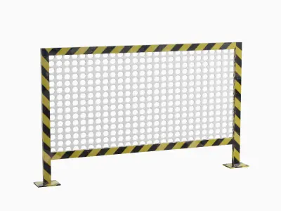 Road Barricade B 01 Low-poly 3D model