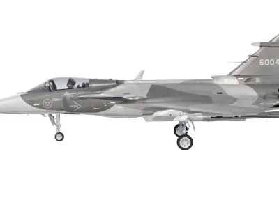 Saab JAS 39 Gripen 3D model 2