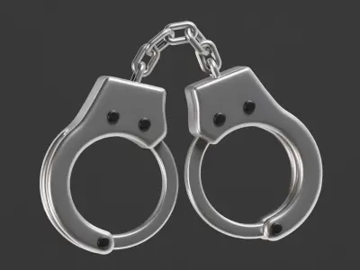 Handcuffs Low-poly 3D model purchase