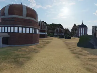 Rural Settlement Landscape 3D model