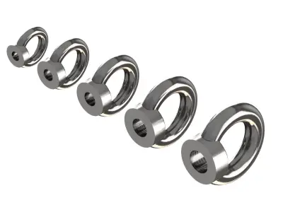 Ring Nuts DIN582 Low-poly 3D model