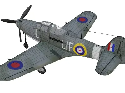 Bell P-39 Airacobra Low-poly 3D model purchase