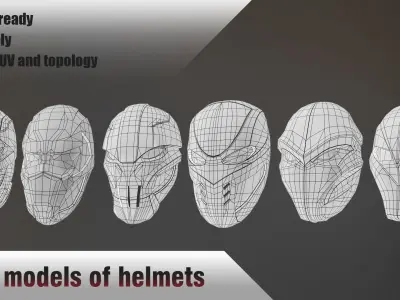 helmet Low-poly 3D model order