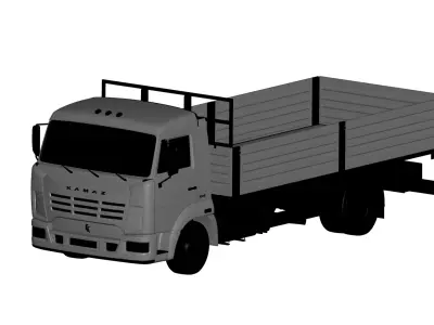 Truck KAMAZ 3D model