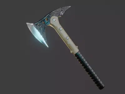 Axe collections Low-poly 3D model