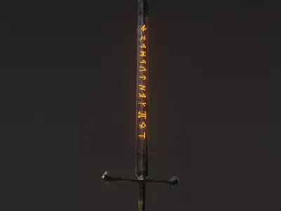Fantazy Sword Low-poly 3D model