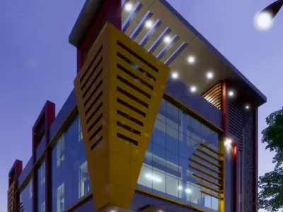 commercial complex 3D model
