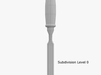 Chisel woodworking tool 3D model